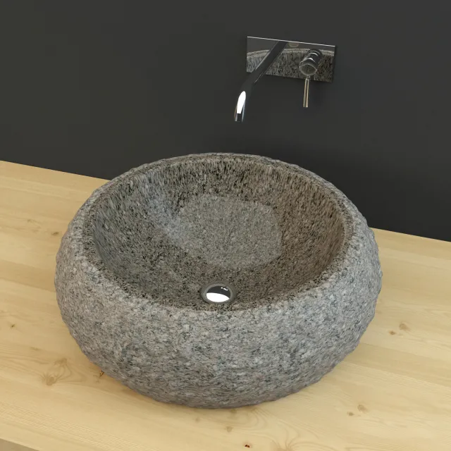 bathroom – Stone sink 01 3ds Max