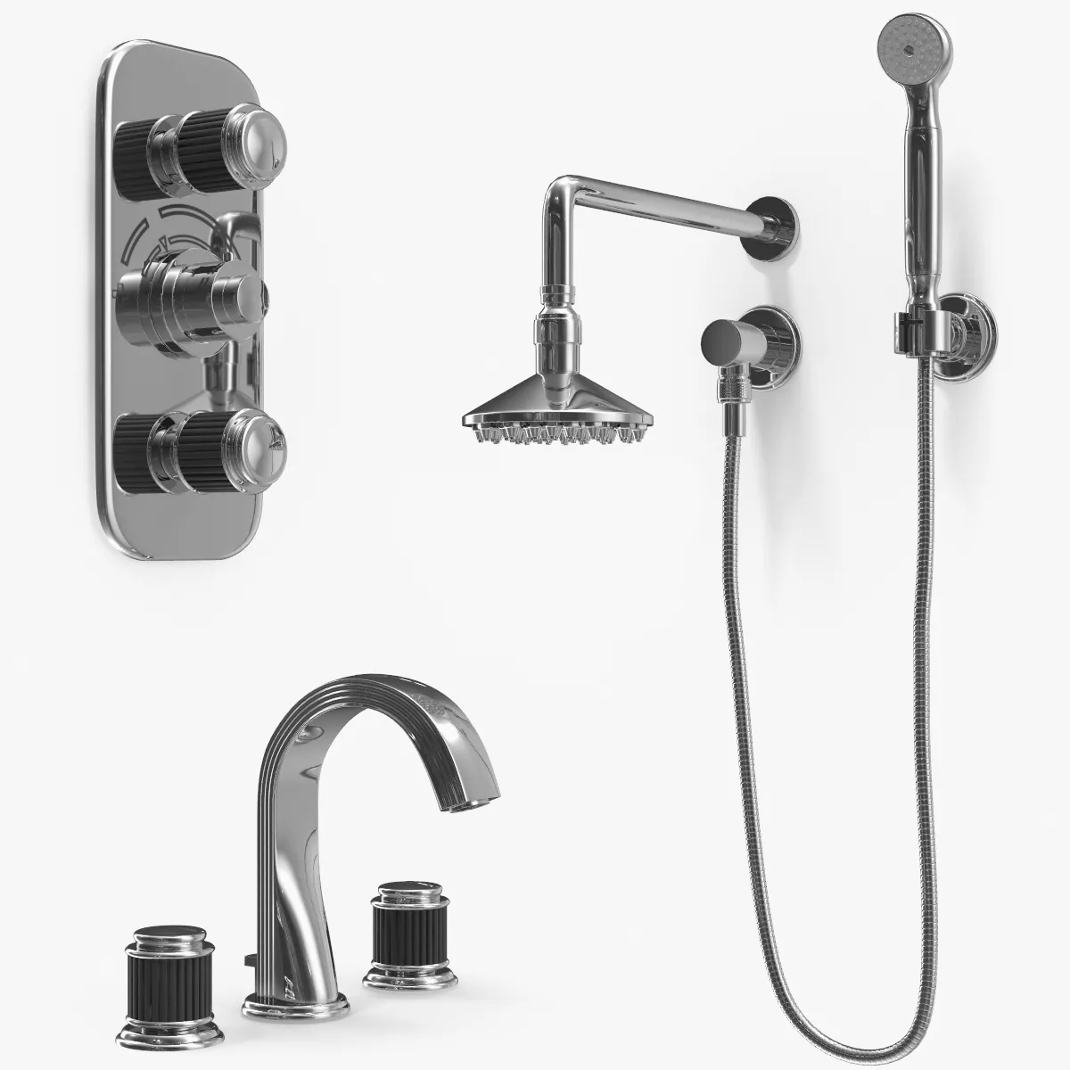 bathroom – THG Paris – Jaipur shower set 3ds Max