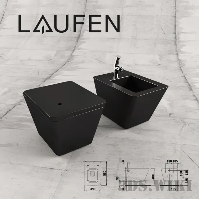 bathroom – Toilet and Bidet Laufen Alessi 3ds Max