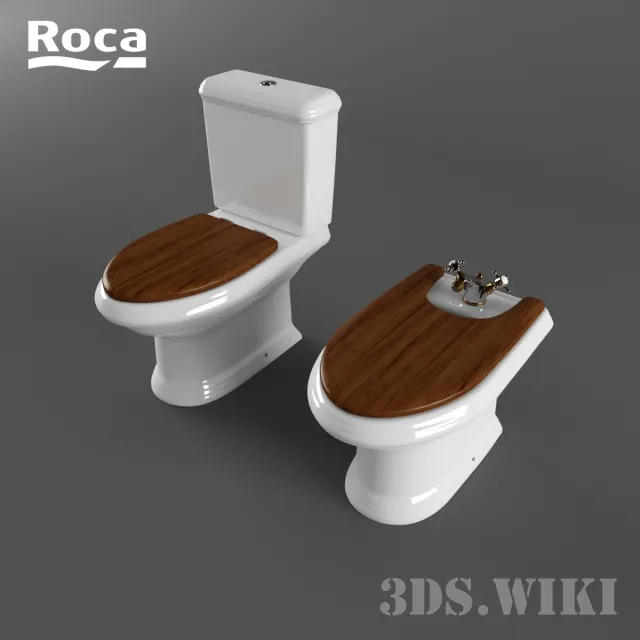 bathroom – Toilet and bidet ROCA AMERICA 3ds Max
