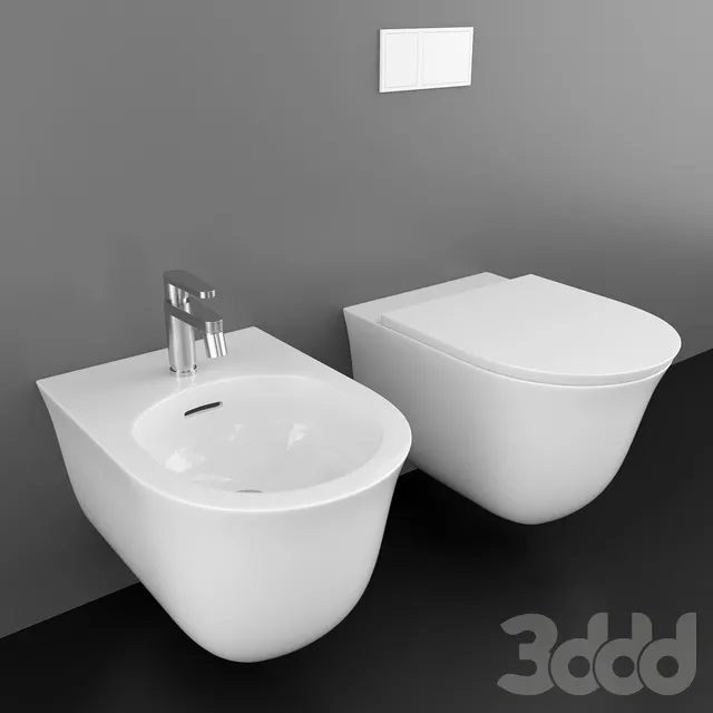 BATHROOM – TOILET & BIDET – 3D MODELS – 3DS MAX – FREE DOWNLOAD – 2606