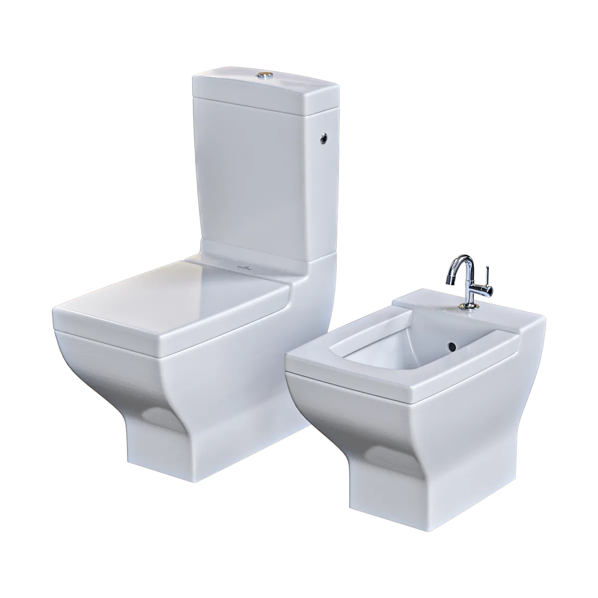 bathroom – Toilet & bidet 3ds Max