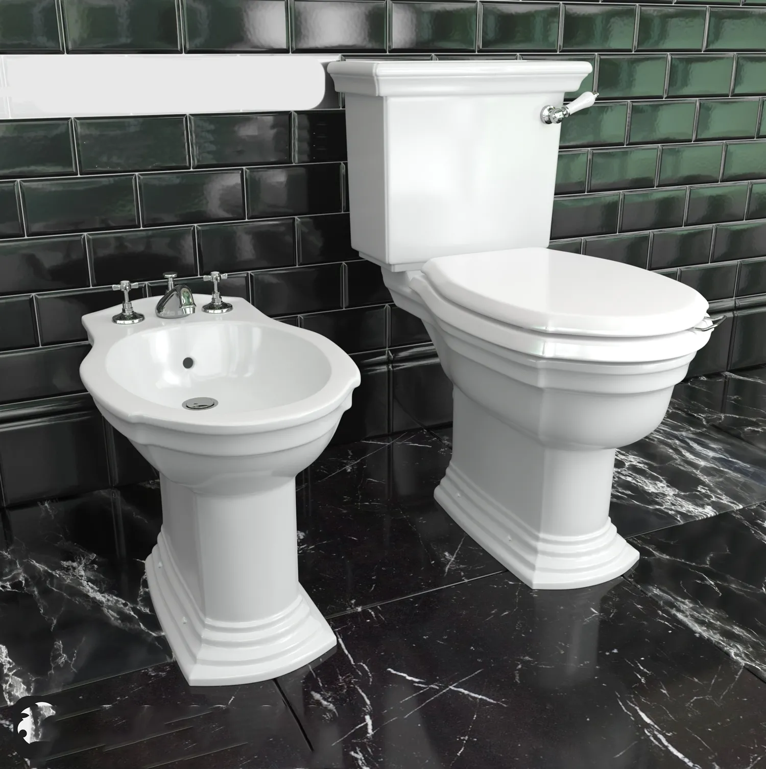 bathroom – Toilet bowl and bidet Devon and Devon Westminster 3ds Max