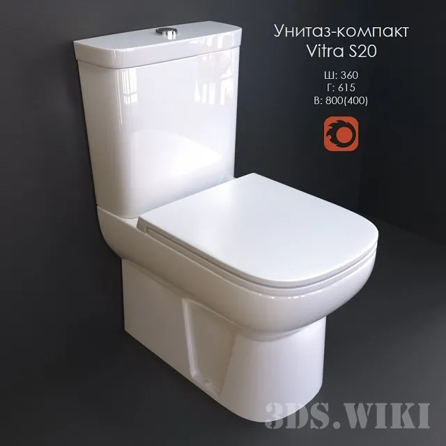 bathroom – Toilet bowl compact VitrA S20 3ds Max