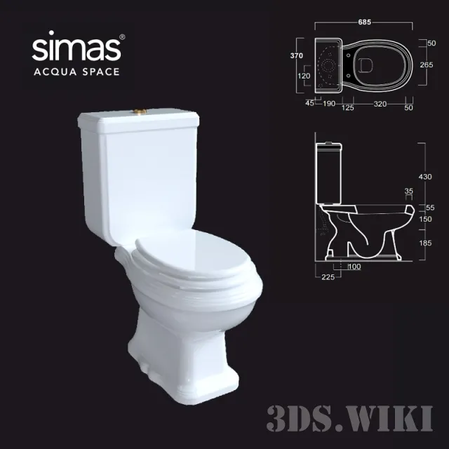 bathroom – Toilet SIMAS Arcade AR821 + AR822 3ds Max