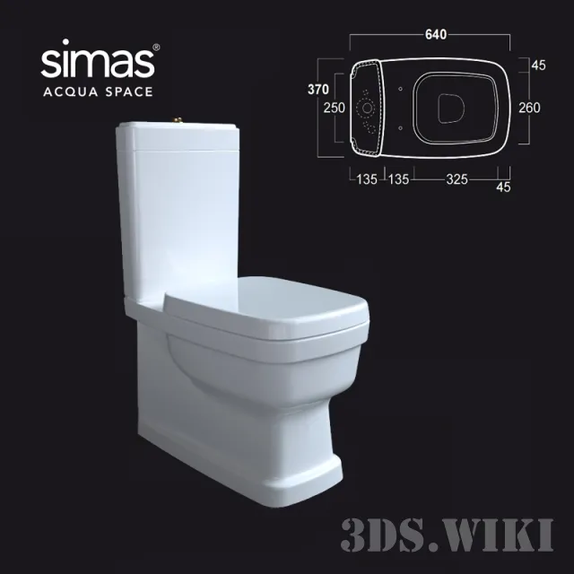 bathroom – Toilet Simas Evolution EVO07 3ds Max