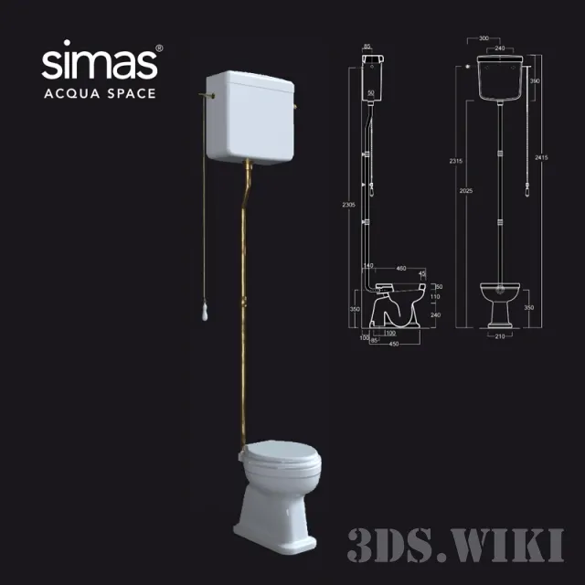 bathroom – Toilet simas LO901 + LO902 3ds Max