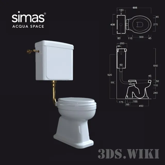 bathroom – Toilet Simas Londra LO 901 + LO 912 3ds Max