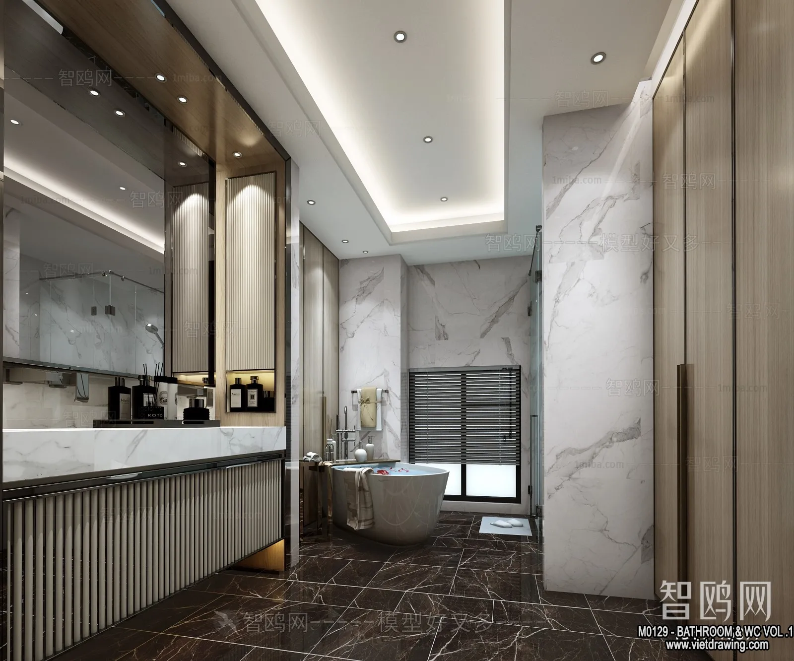 Bathroom – Toilet – WC – RestRoom – 3D Interior Scene – 035