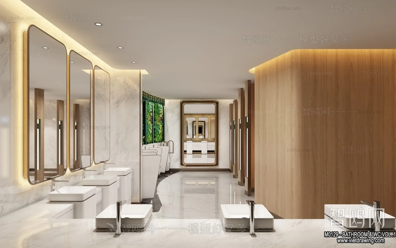 Bathroom – Toilet – WC – RestRoom – 3D Interior Scene – 049