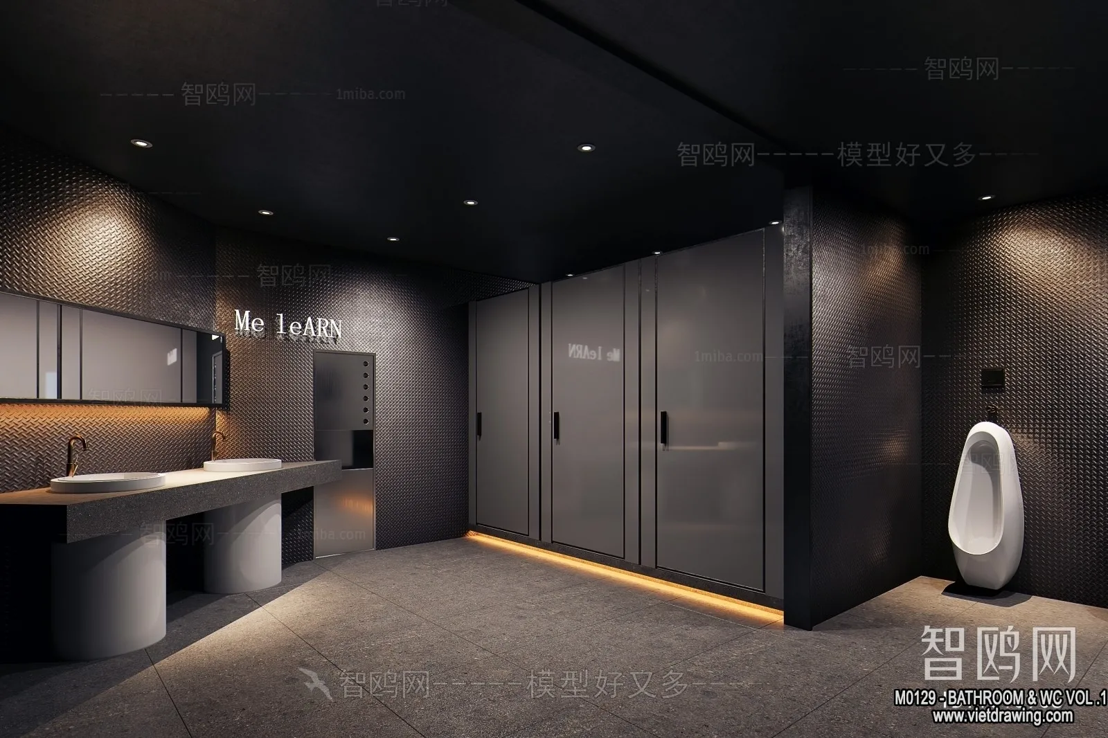 Bathroom – Toilet – WC – RestRoom – 3D Interior Scene – 101