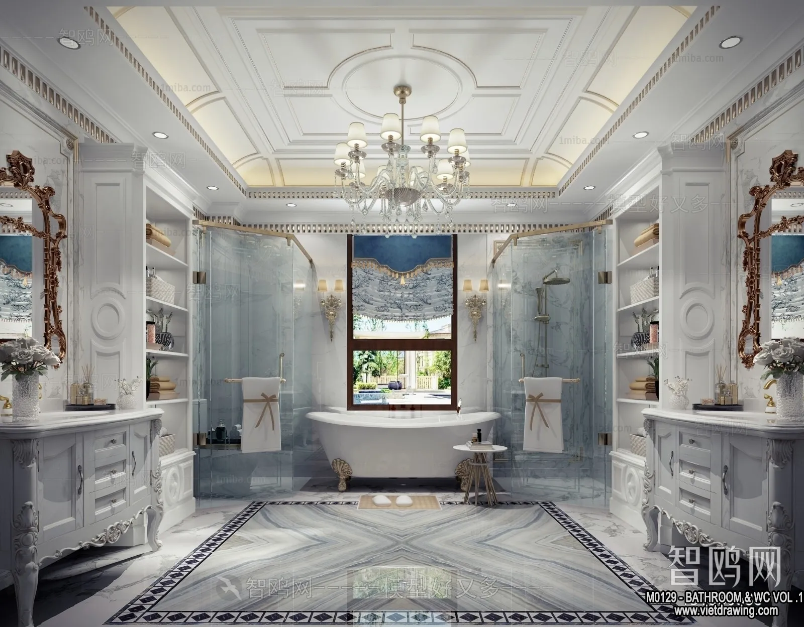 Bathroom – Toilet – WC – RestRoom – 3D Interior Scene – 196