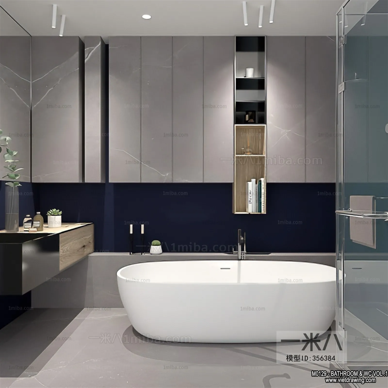 Bathroom – Toilet – WC – RestRoom – 3D Interior Scene – 235