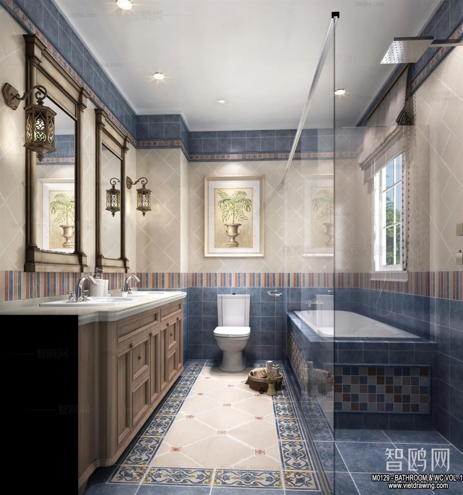 Bathroom – Toilet – WC – RestRoom – 3D Interior Scene – 247