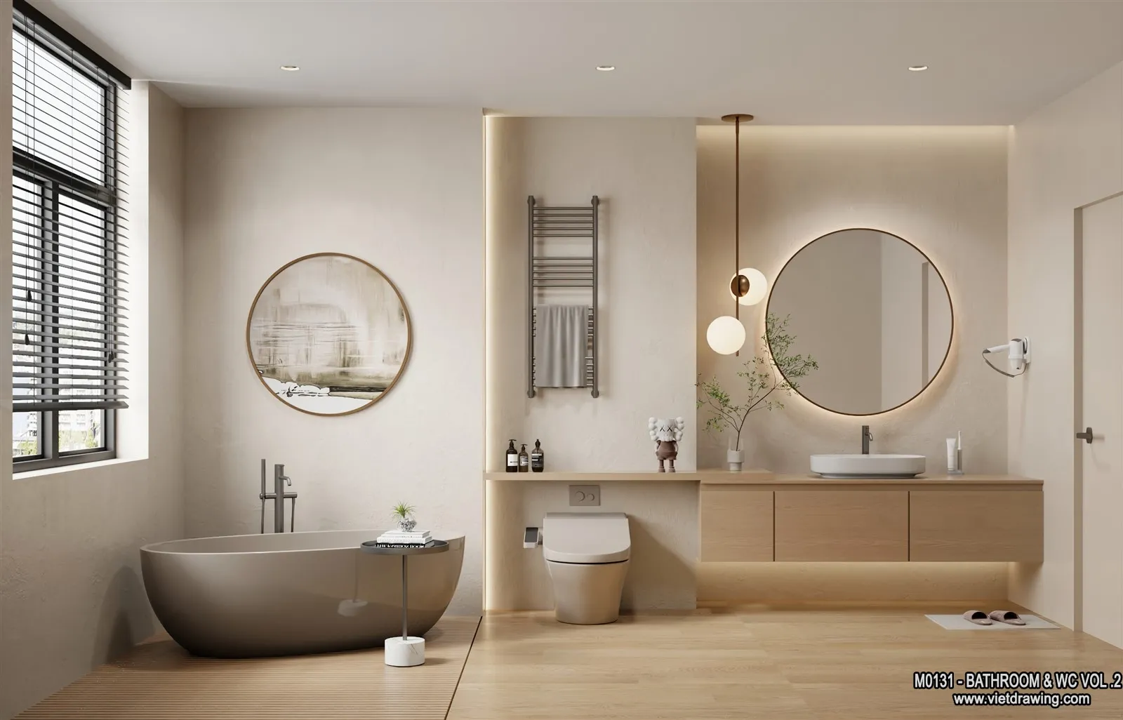 Bathroom – Toilet – WC – RestRoom – 3D Interior Scene – 335