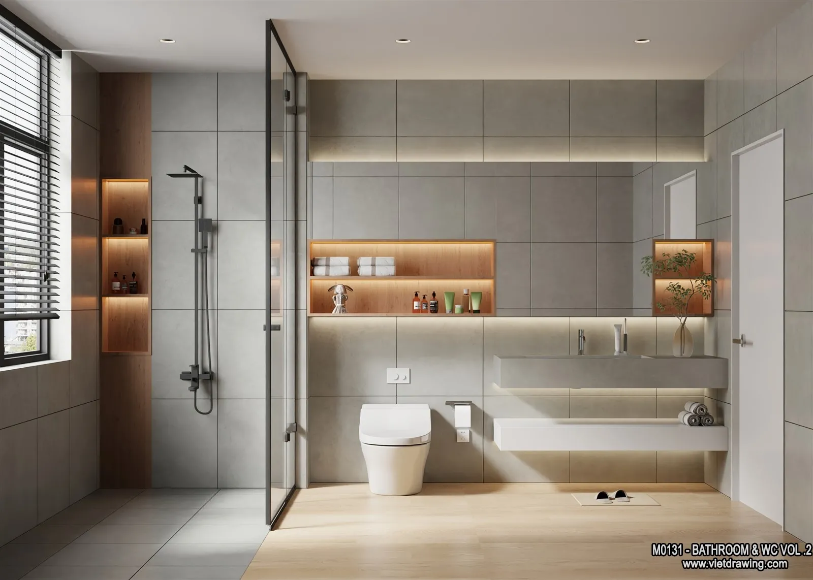 Bathroom – Toilet – WC – RestRoom – 3D Interior Scene – 336