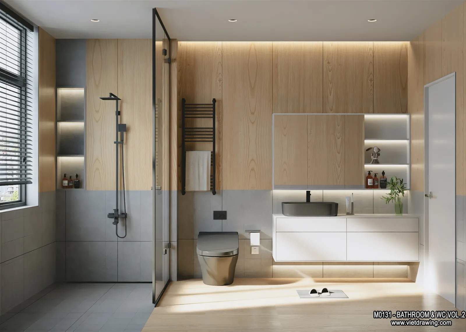 Bathroom – Toilet – WC – RestRoom – 3D Interior Scene – 338