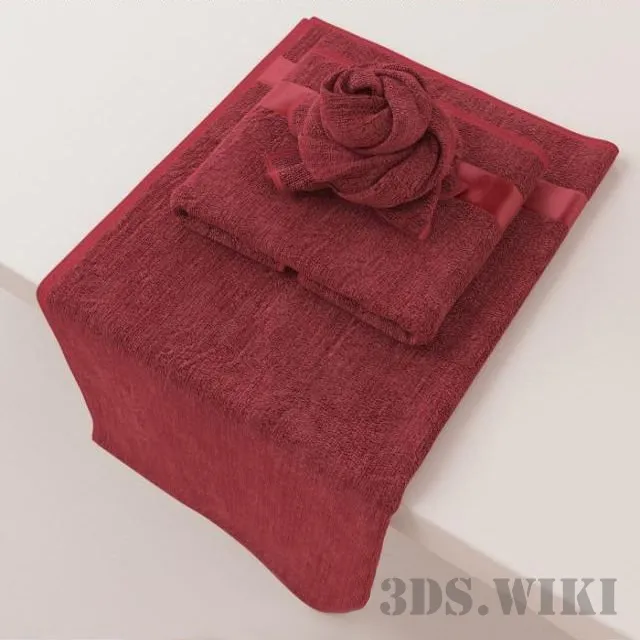 bathroom – Towel flower 3ds Max