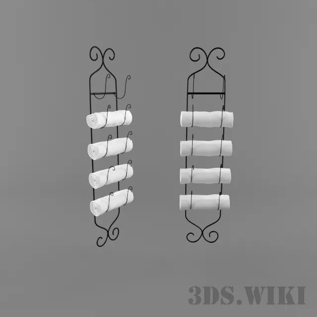 bathroom – Towel holder and heated towel rail 3ds Max