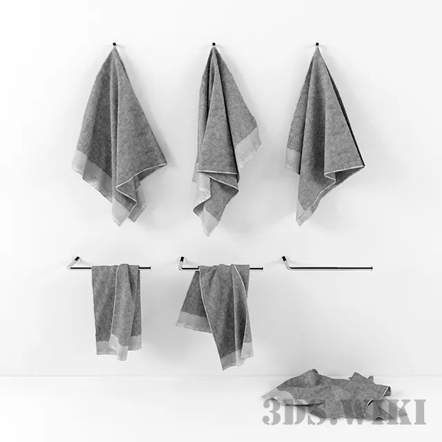 bathroom – Towels and Heated Towels 3ds Max