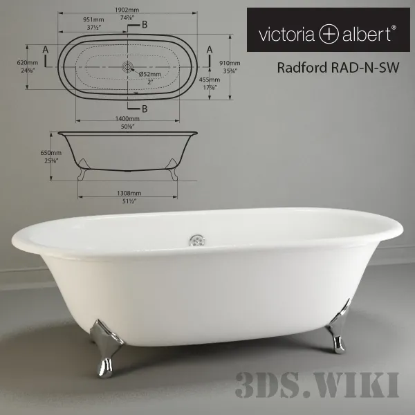 bathroom – Victoria + Albert bath 3ds Max