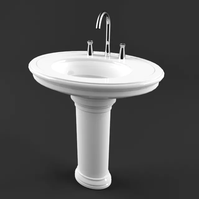 bathroom – Villeroy&Boch washbasin 02 3ds Max