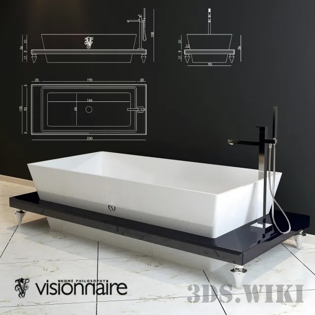 bathroom – Visionnaire Bath – Vasca 3ds Max