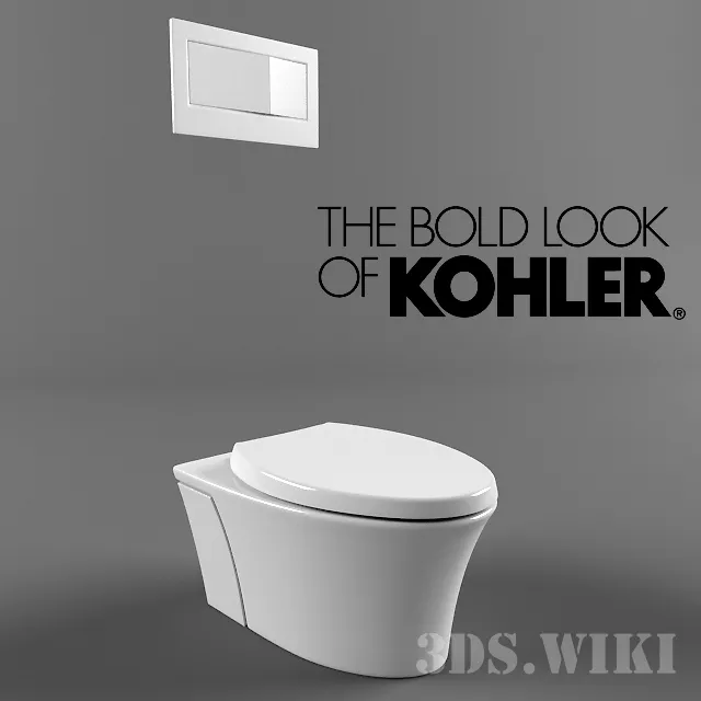 bathroom – Wall-hung toilet Kohler Veil 3ds Max