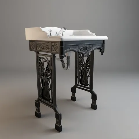 bathroom – Washbasin 12 3ds Max