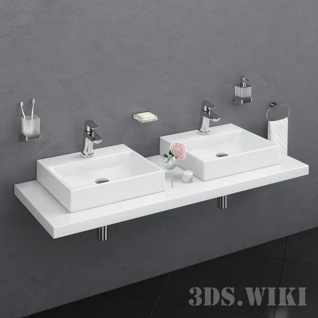 bathroom – Washbasin RAVAK Natural 3ds Max