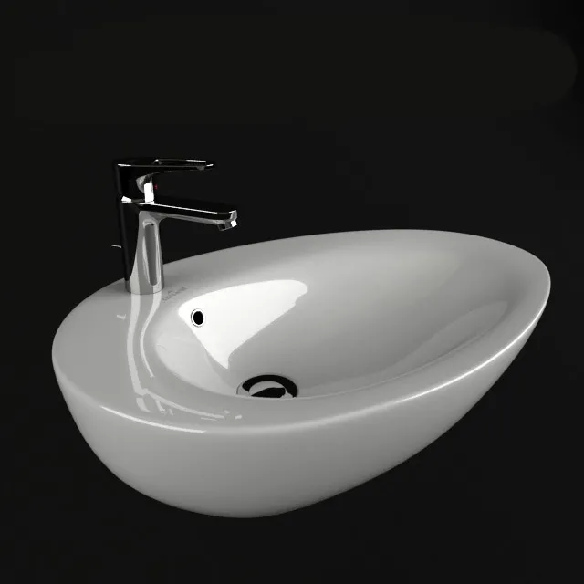 bathroom – Washbasin Sersanit Melodia 70 3ds Max