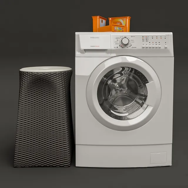 bathroom – Washing machine Electrolux EWS 125210 a 3ds Max