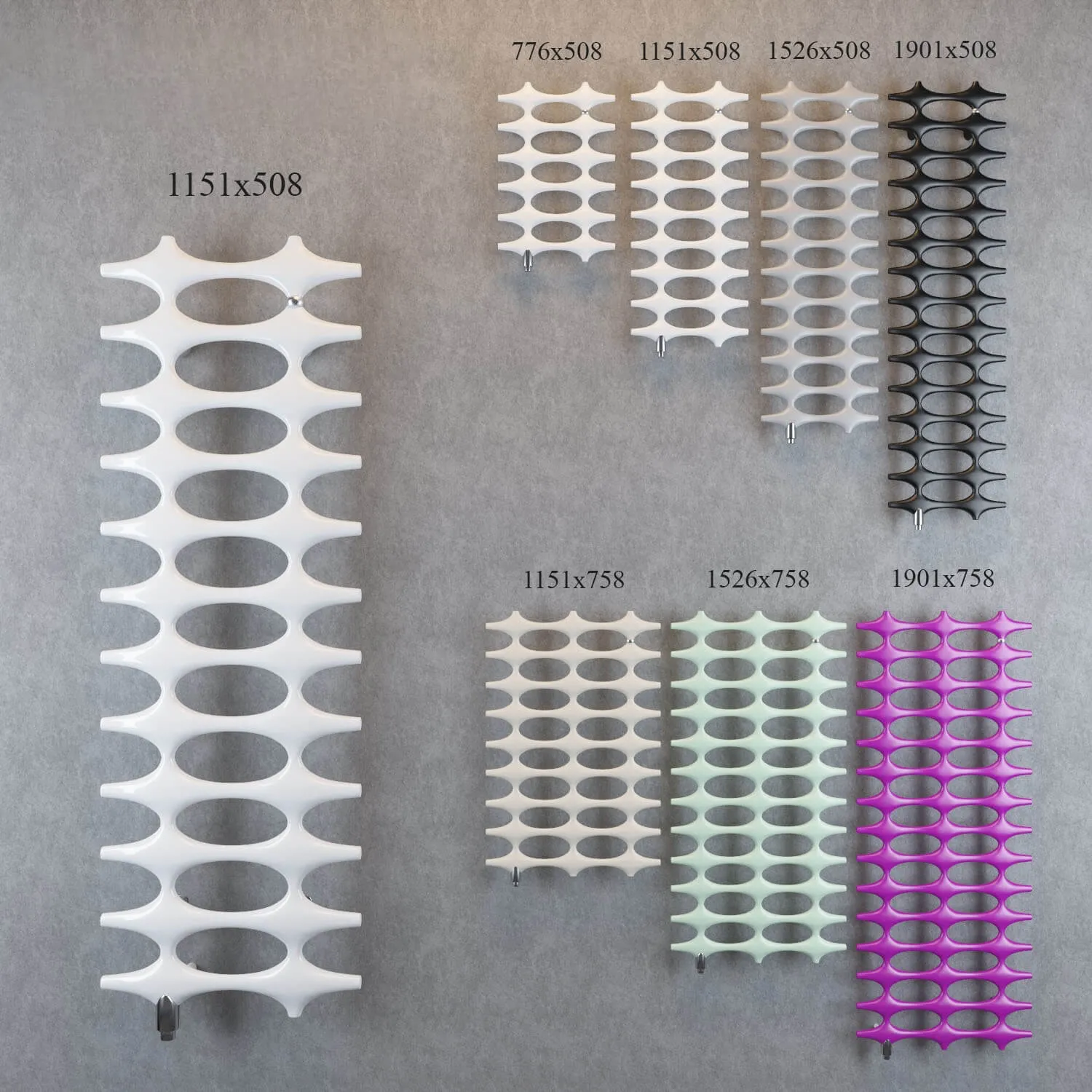 bathroom – Water heated towel rail Ideos Kermi 3ds Max