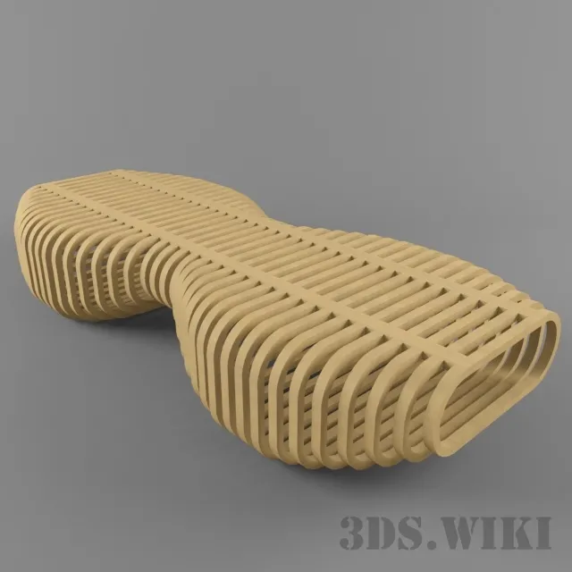 bathroom – Wooden bench – Alexandre Moronnoz 3ds Max