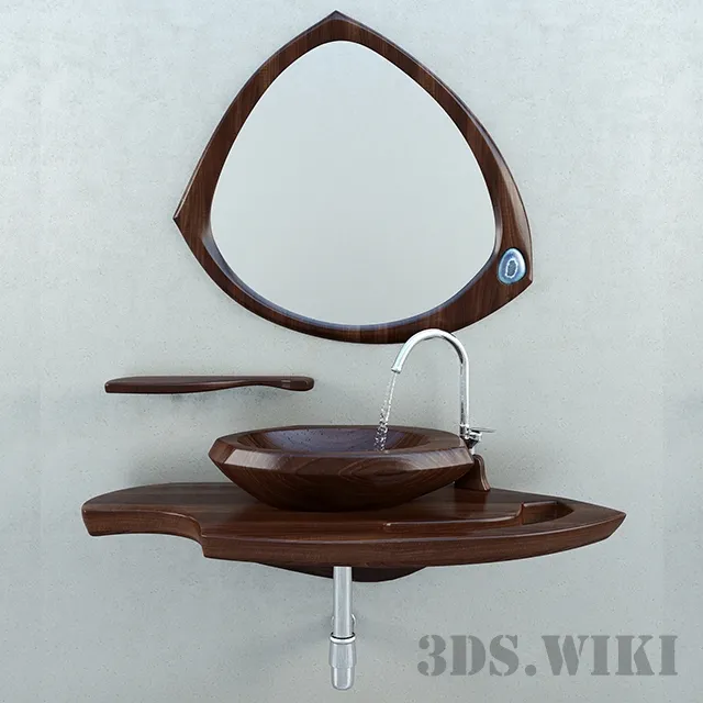 bathroom – Wooden sink 3ds Max
