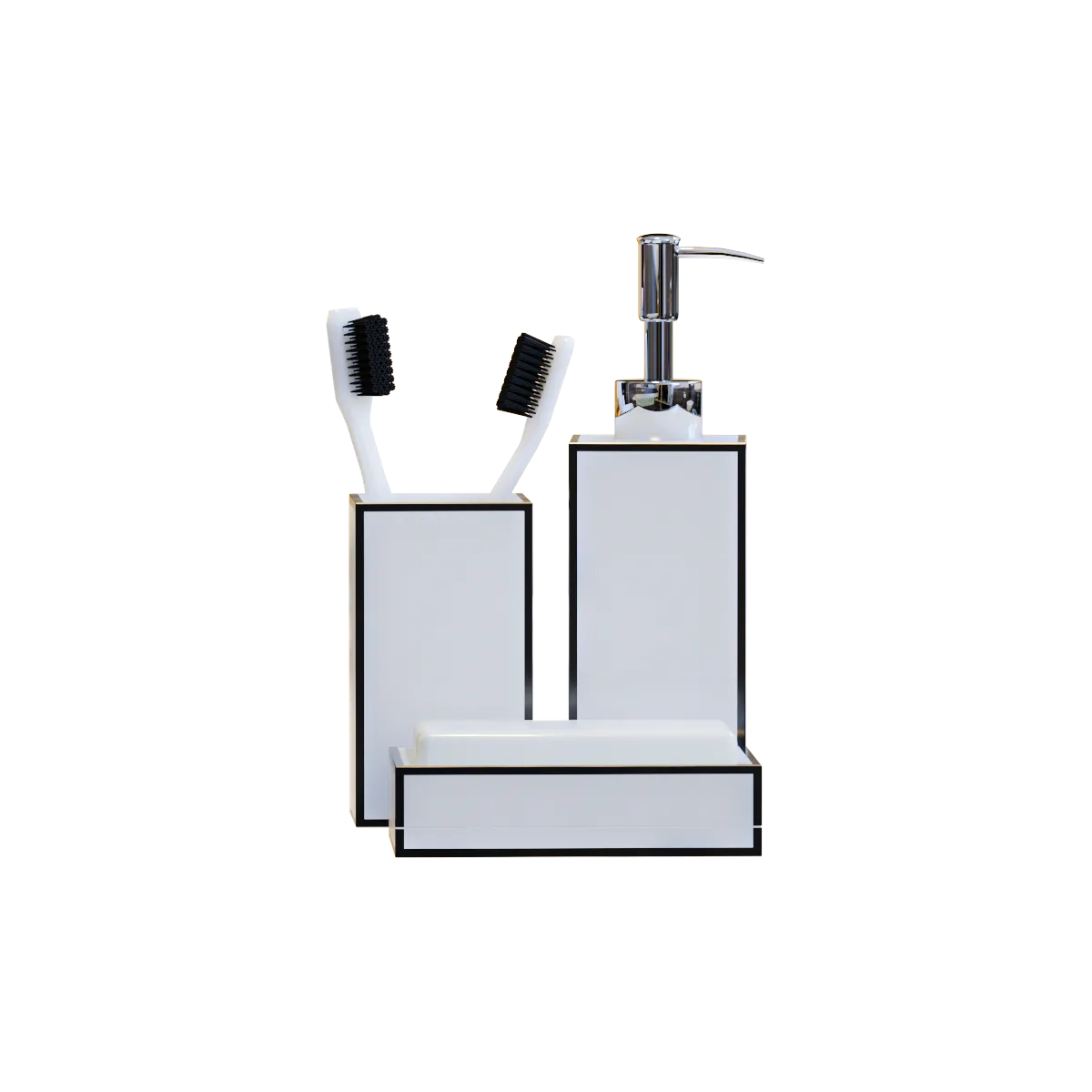 bathroom – Zara Home black and white bathroom set 3ds Max