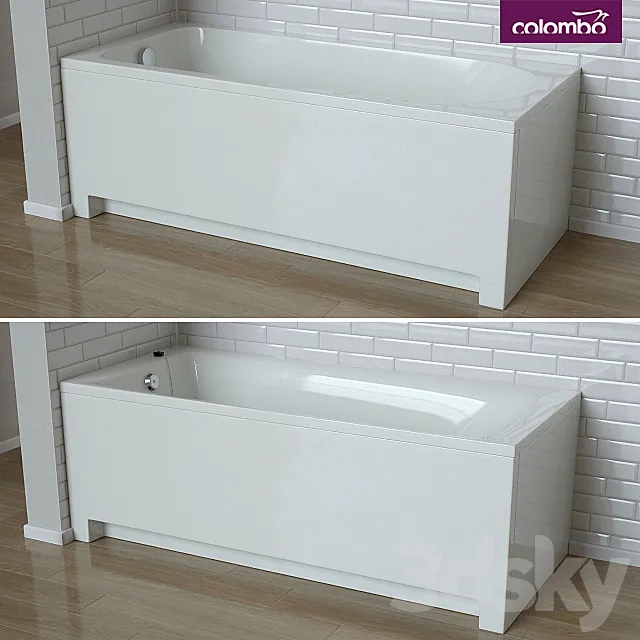 Baths “Accent”. “Fortune” with universal front and side panels. Colombo 3DSMax File