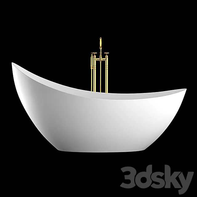 bathtub KKR-B072 3ds Max