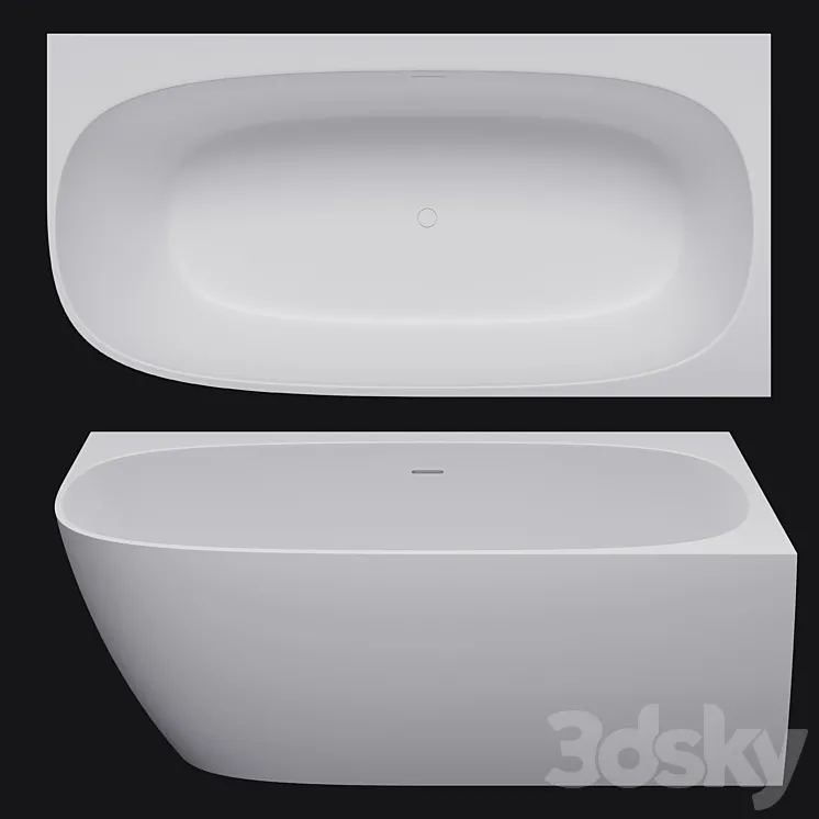 Bathtub Salini SOFIA WALL 180 corner 3DS Max Model
