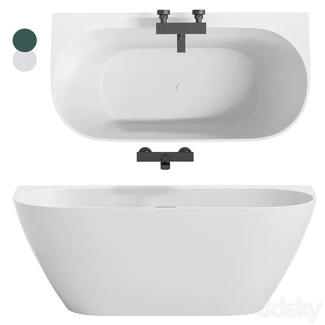 Bathtub Salini sofia wall 3dsMax Model