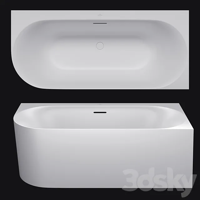 Bathtub Villeroy & Boch Loop & Friends Oval Duo_corner 3ds Max