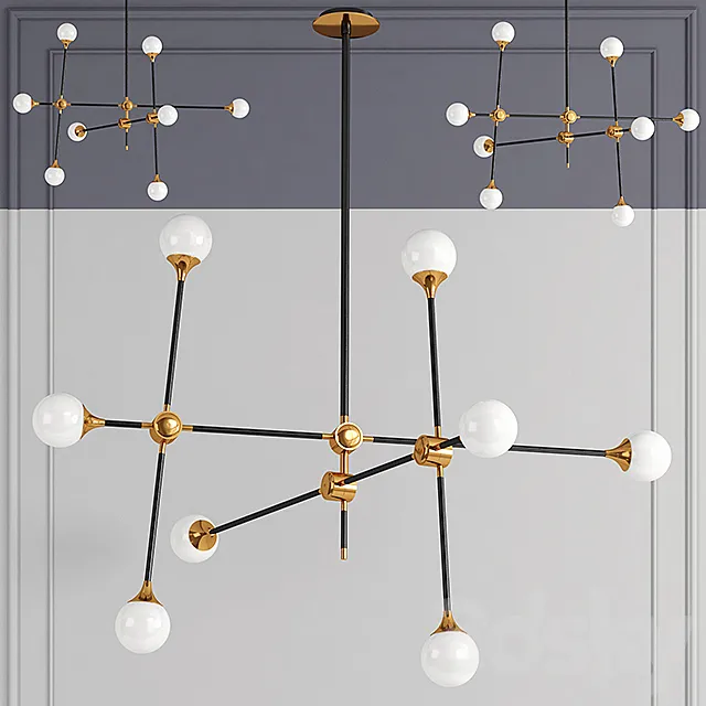 Baton Chandelier Large Chandelier 3DSMax File