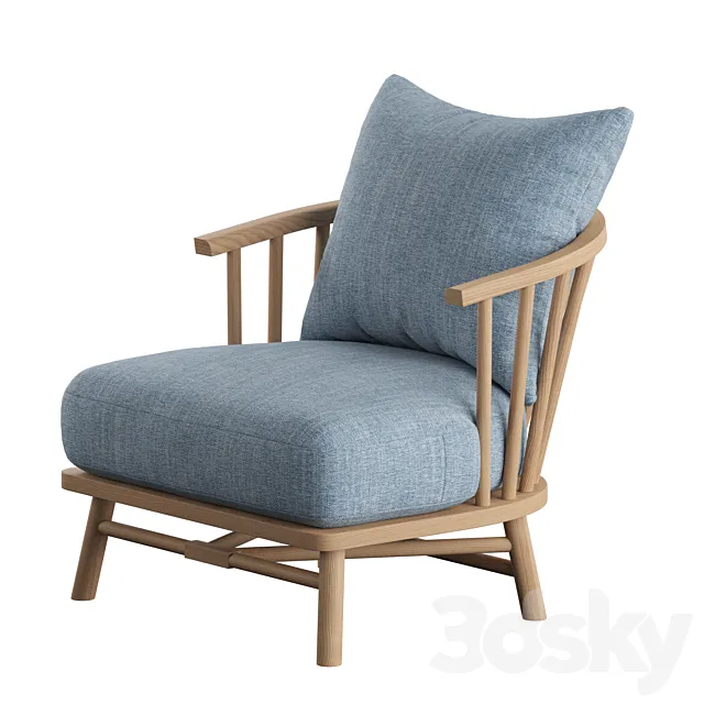 Bauer Accent Chair Indigo Crypton One Kings Lane 3ds Max