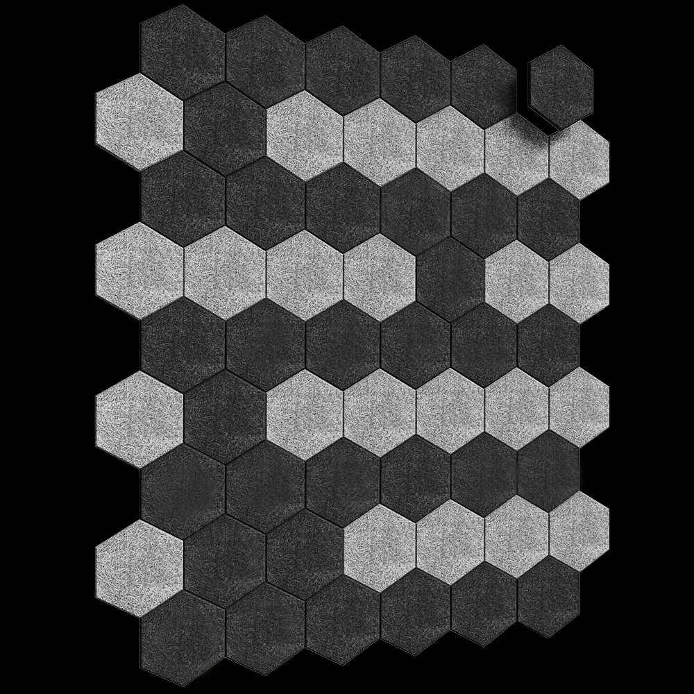 BAUX – Acoustic panel Wood Wool Hexagon Large 3ds Max