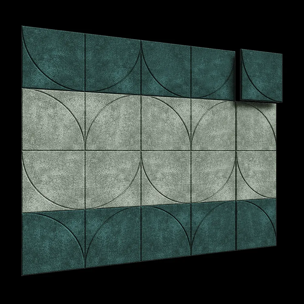 BAUX – Acoustic panel Wood Wool Quarter Circle Large 3ds Max