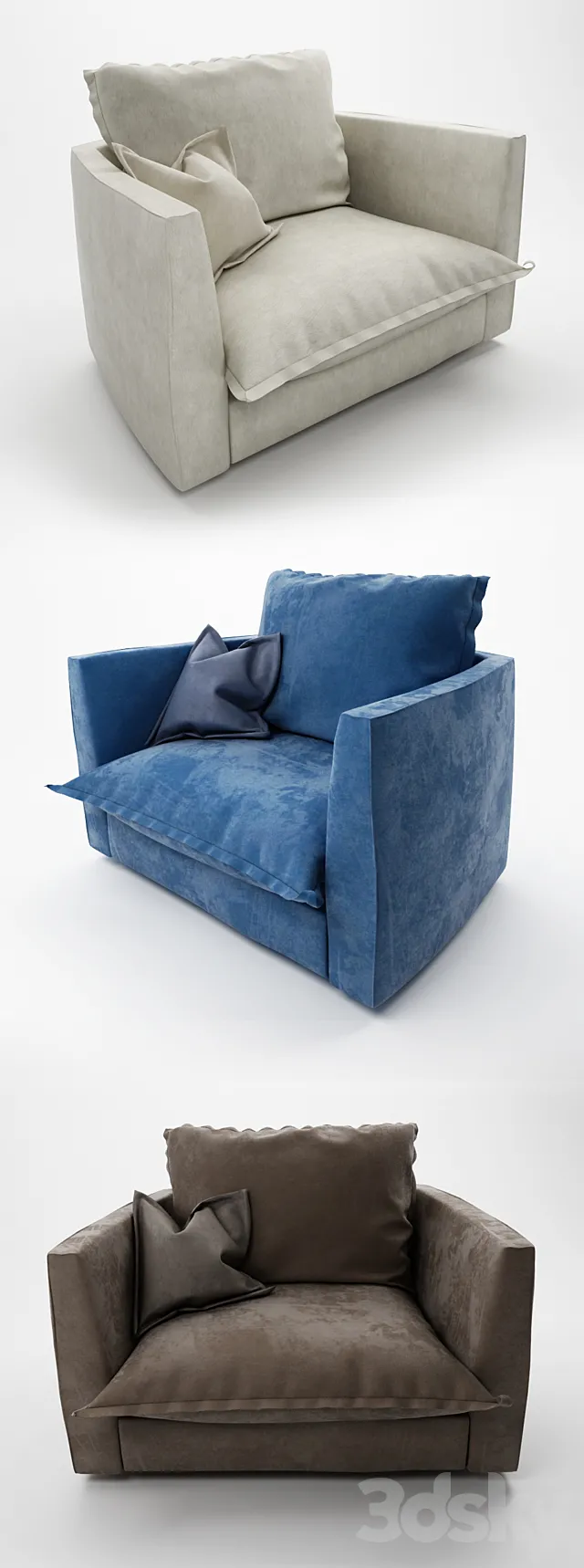 Baxter Brest Armchair 3DS Max Model