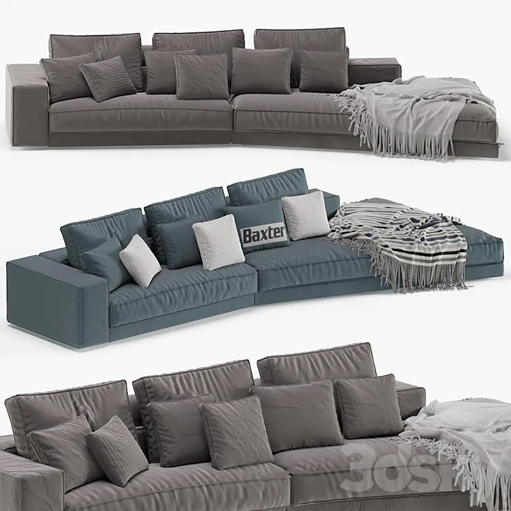 Baxter Budapest Soft Sofa 3DS Max Model