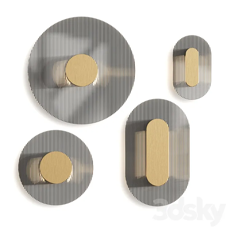 Baxter Button Wall Lamps 3DS Max Model
