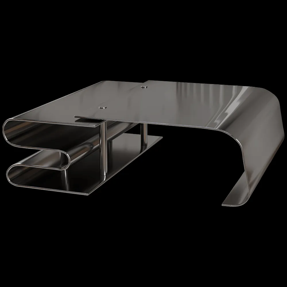 BAXTER – Coffee table Dune chrome 120 3ds Max
