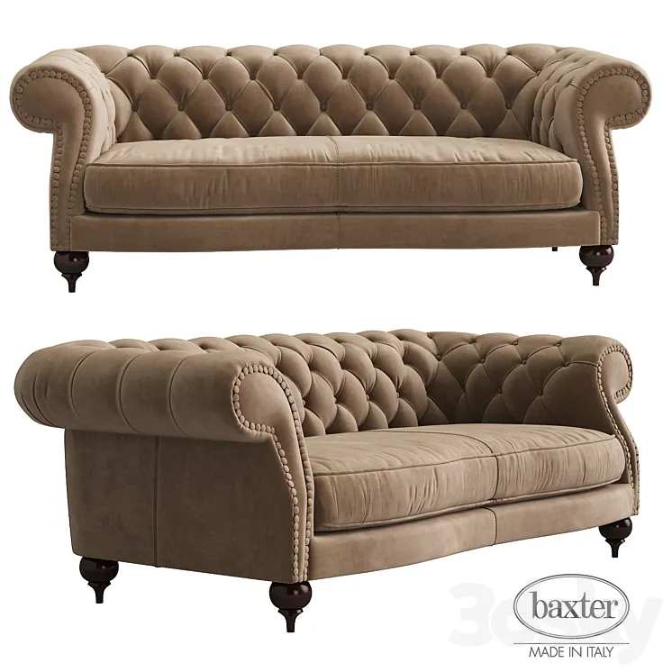 Baxter Diana Chester 2 seat sofa 3DS Max